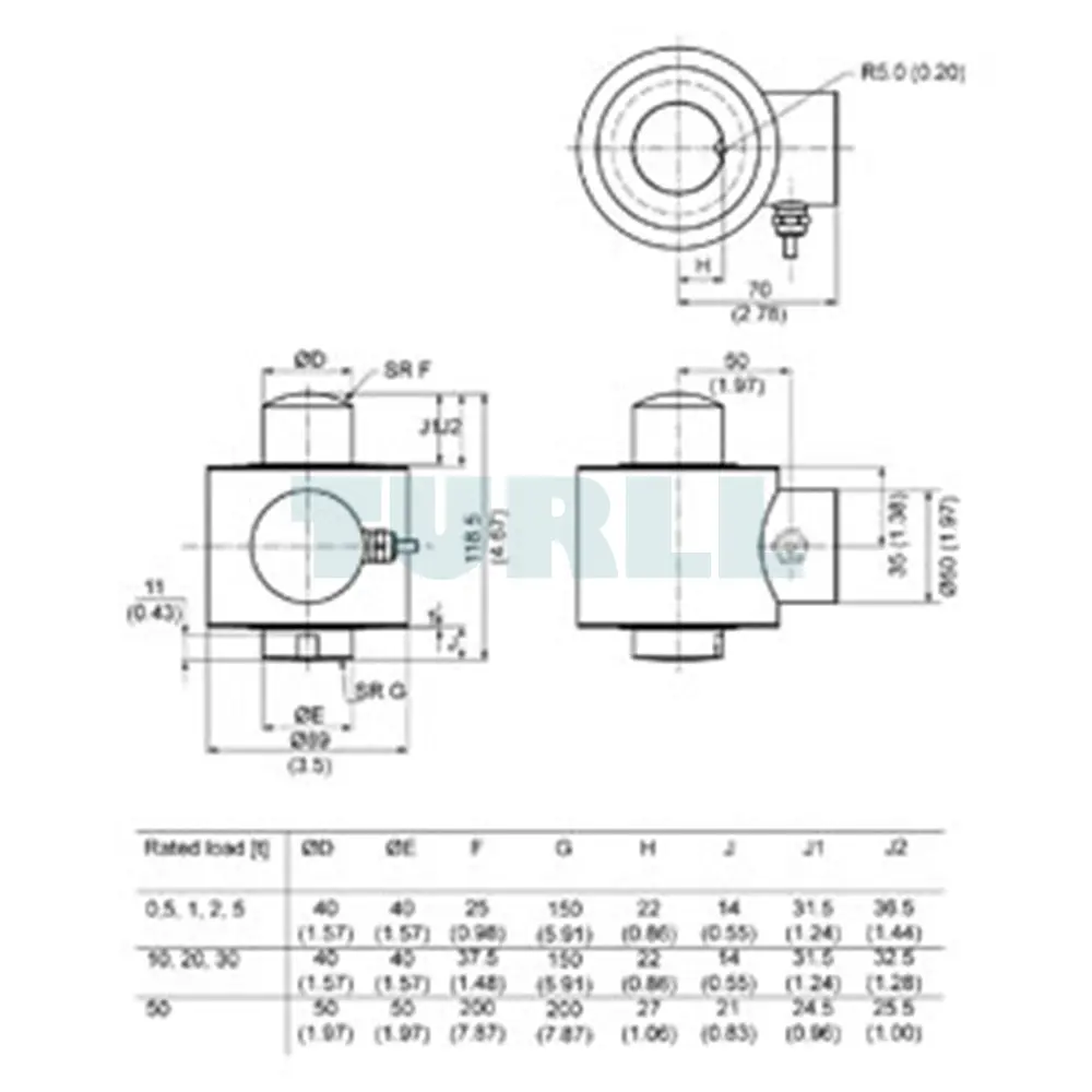 7MH5108-5AD00 SIEMENS SIWAREX WL270 Load Cell 10t
