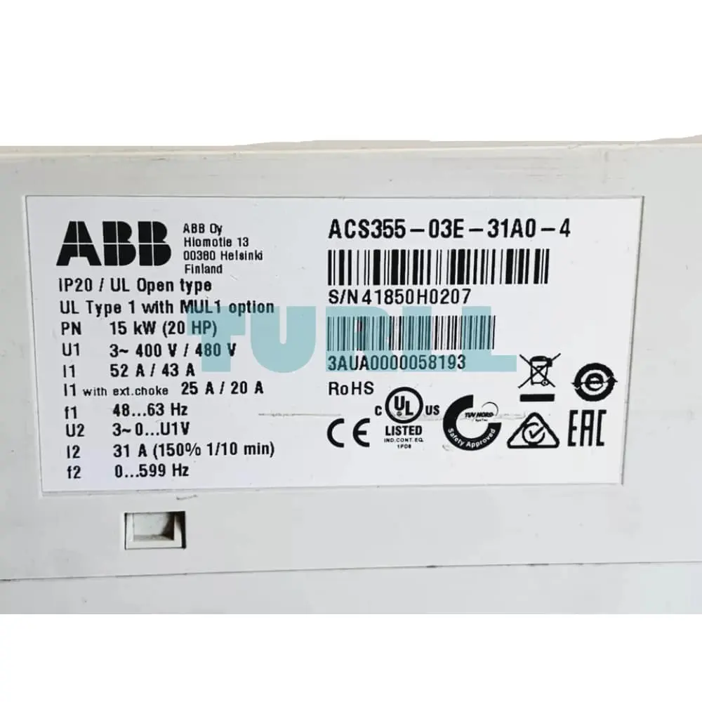 ACS355-03E-31A0-4 3AUA0000058193 ABB Machinery Drive Module Original Brand New 5 ACS355-03E-31A0-4 3AUA0000058193 ABB Machinery Drive Module