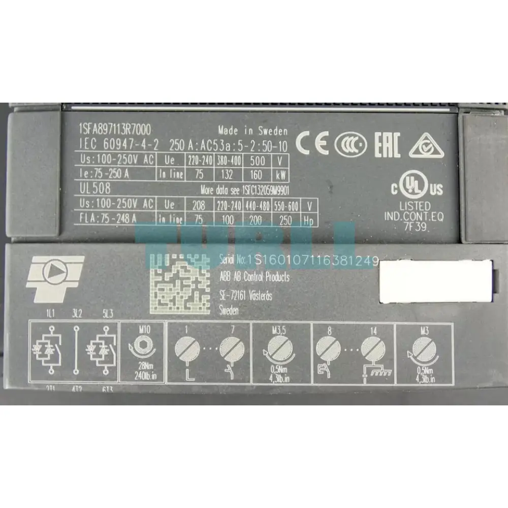 PSE250-600-70-1 1SFA897113R7001 ABB Softstarter Original Brand New 5 PSE250-600-70-1 1SFA897113R7001 ABB Softstarter