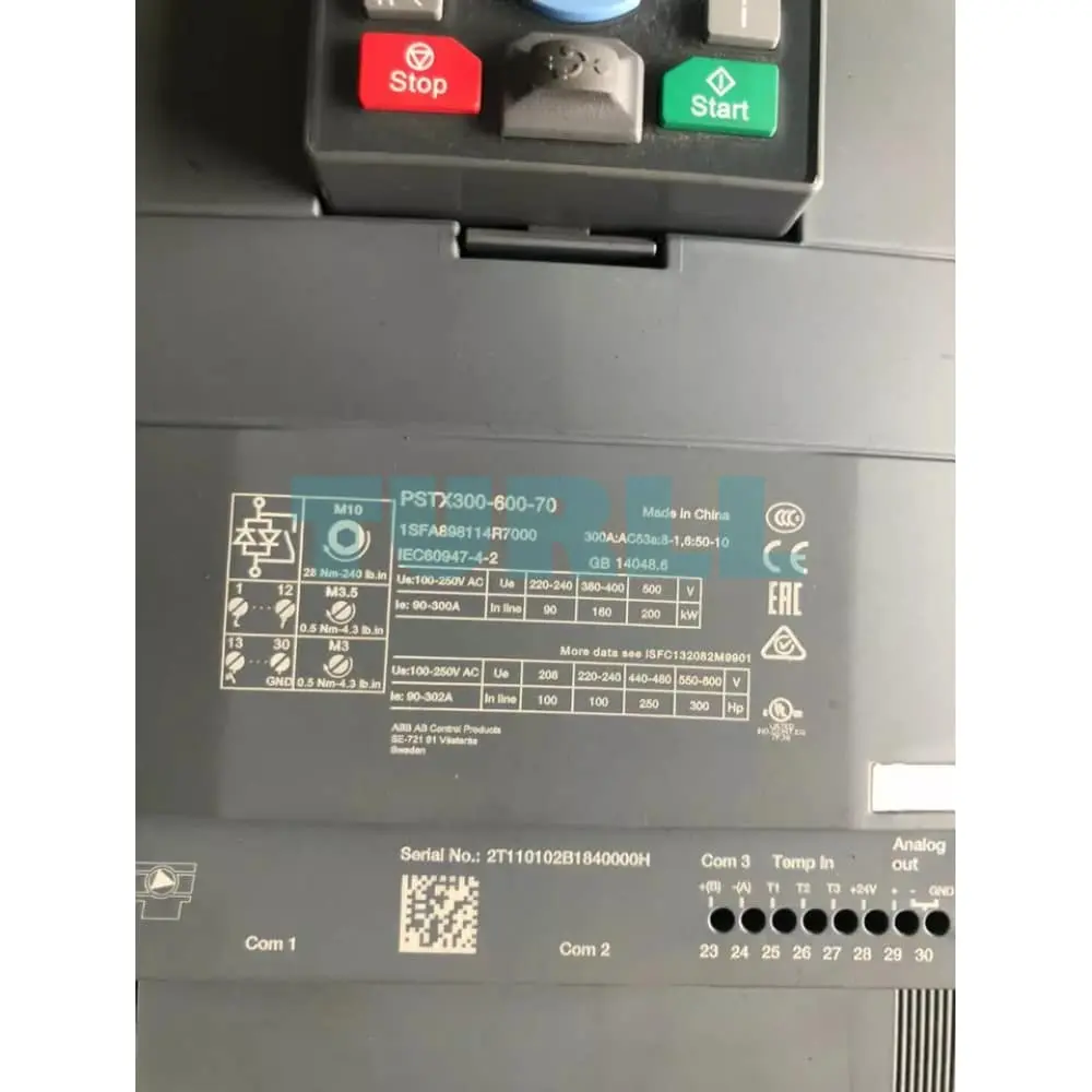 PSTX300-600-70 1SFA898114R7000 ABB Softstarter Original Brand New 4 PSTX300-600-70 1SFA898114R7000 ABB Softstarter