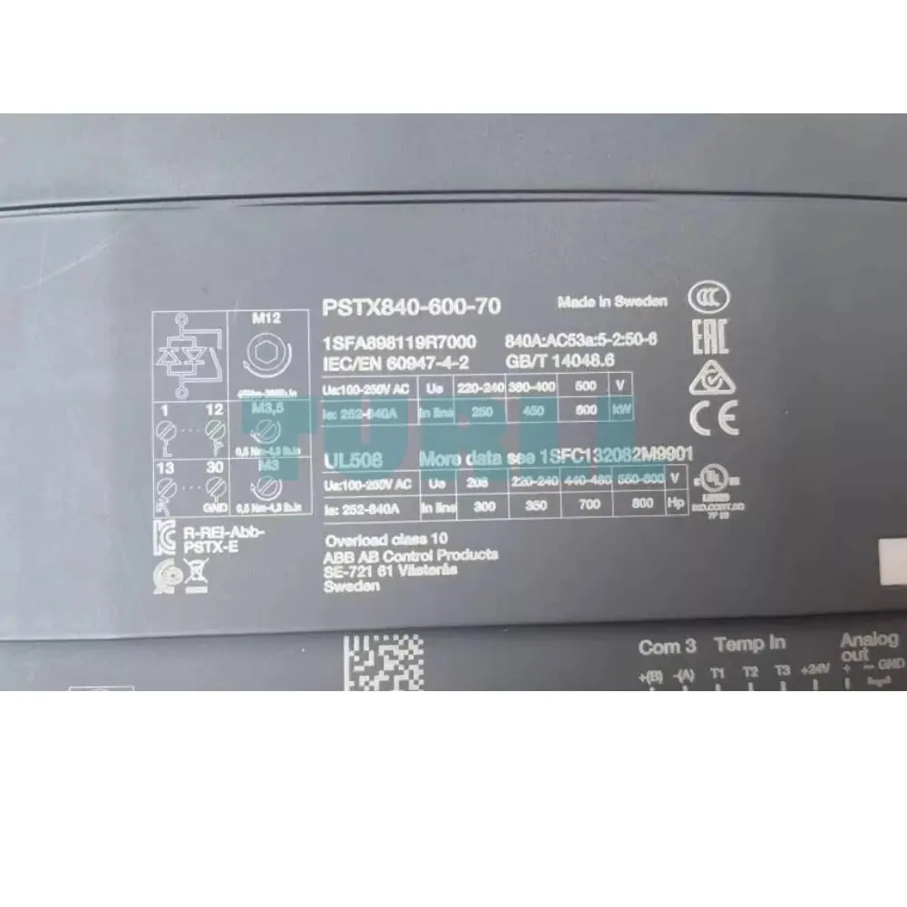 PSTX840-600-70 1SFA898119R7000 ABB Softstarter Original Brand New 2 PSTX840-600-70 1SFA898119R7000 ABB Softstarter